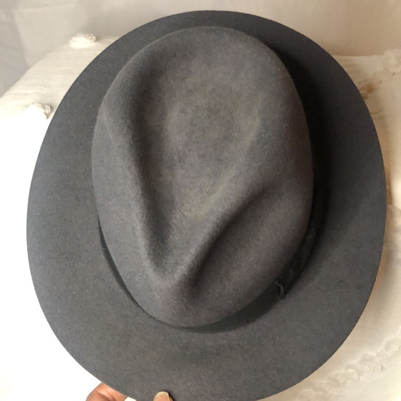 Authentic INDIANA JONES dark gray 100% wool/felt fedora hat. Size Large. - Picture 11 of 12